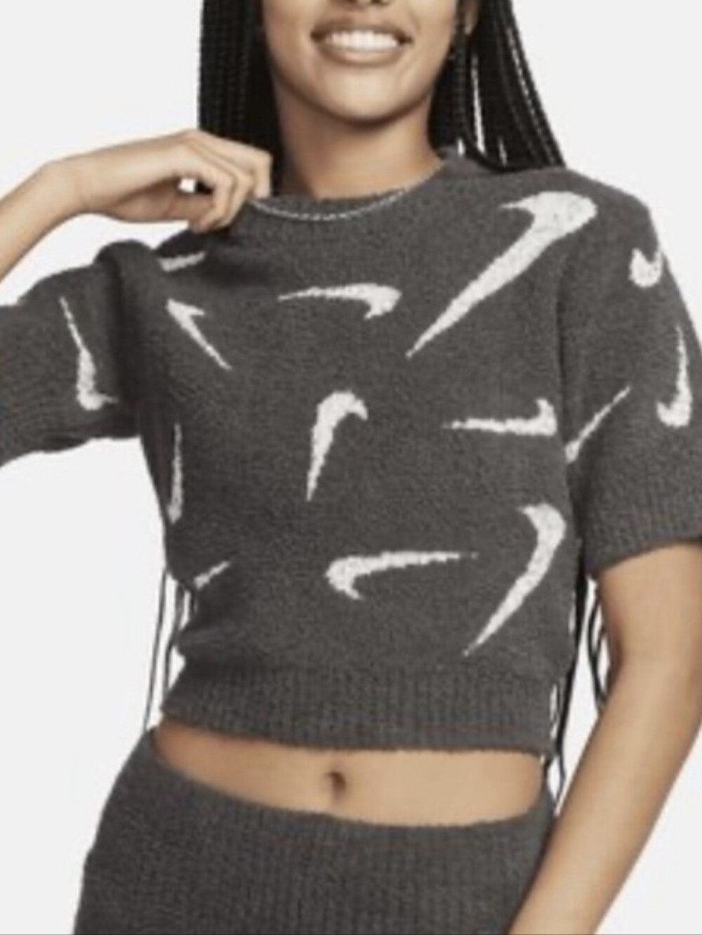 Nike Women's Sportwear Phoenix Cozy Bouncle Knit Top Size XS